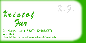 kristof fur business card